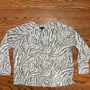 Kelly Renee Zebra Print Crewneck Sweatshirt